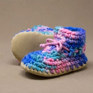 Padraig Cottage Child Slipper Pink Multi Age 3-18 Months, Baby size 3-4